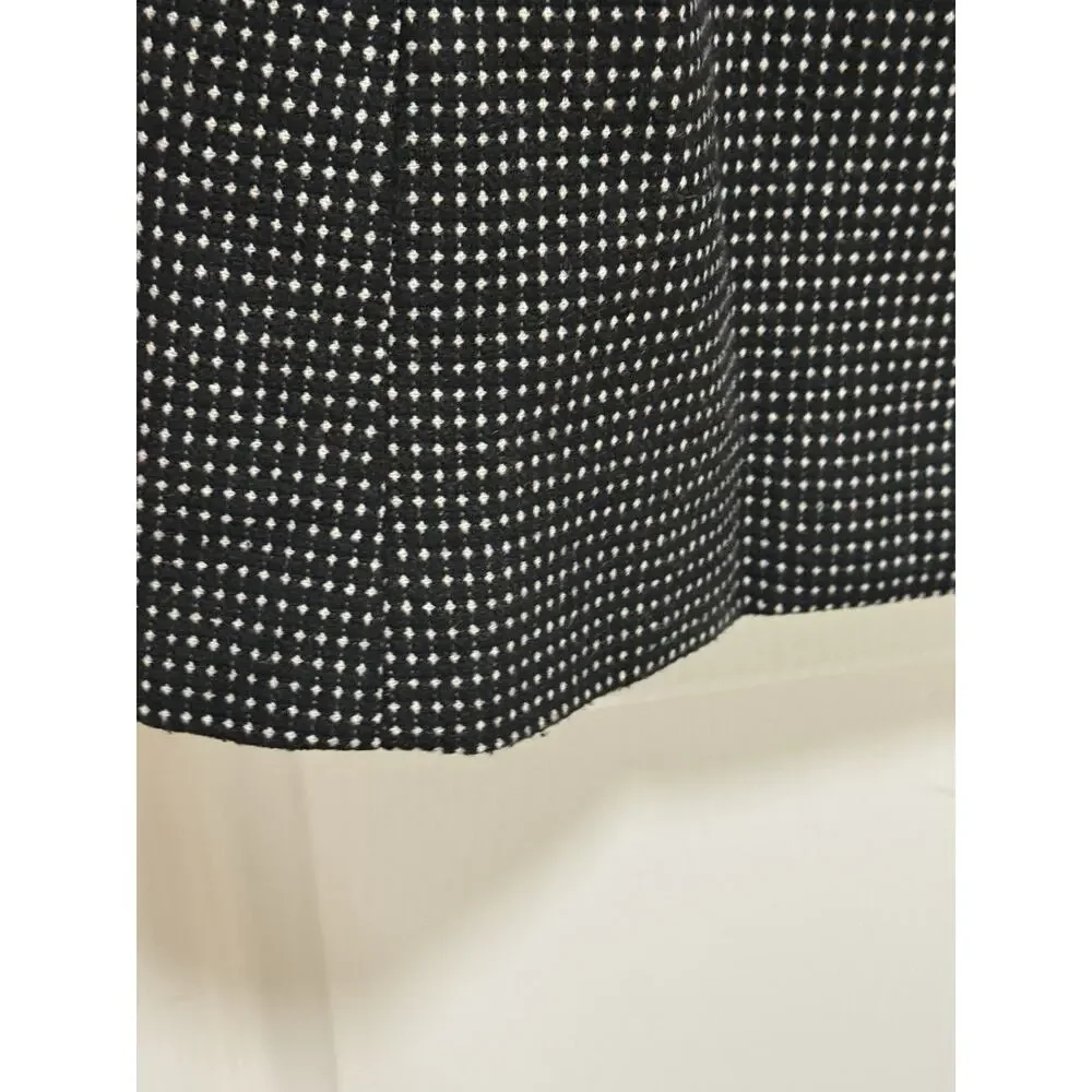 Forever 21 Peacoat Womens Small Black White Micro Houndstooth Wool Blend Coat
